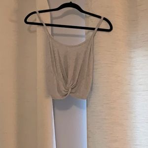 Gray cropped tank top